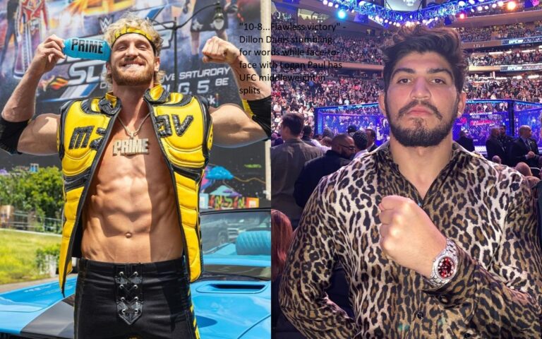 “10-8…A win without a single mistake” – Dillon Danis, when confronted directly by Logan, tripping over his words. Paul is dominating the UFC middleweight division.