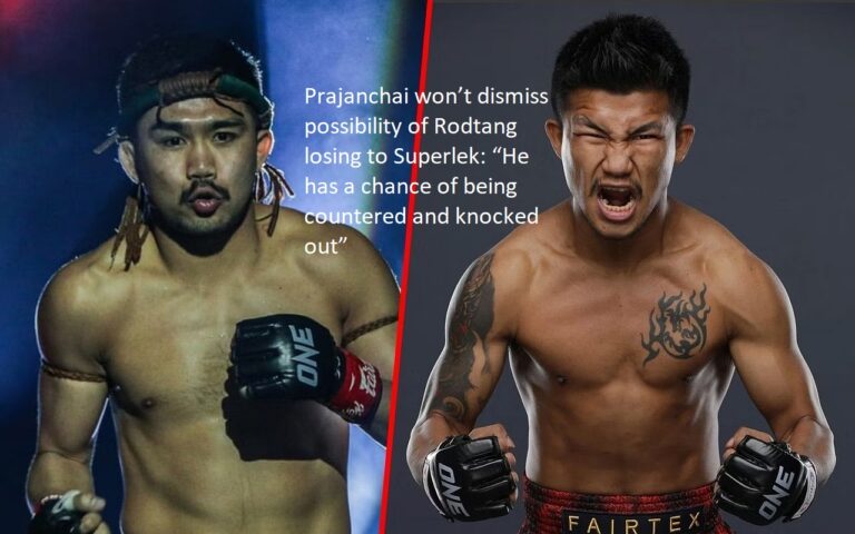 Prajanchai won’t rule out the likelihood that Rodtang will be defeated by Superlek because: “There is a possibility that he will be knocked out by a counterattack.”