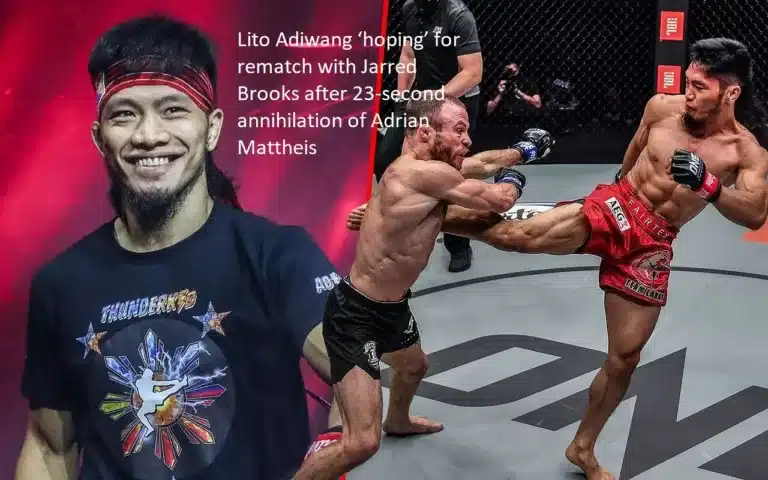 After his 23-second destruction of Adrian Mattheis, Lito Adiwang is reportedly ‘hoping’ for a rematch with Jarred Brooks.