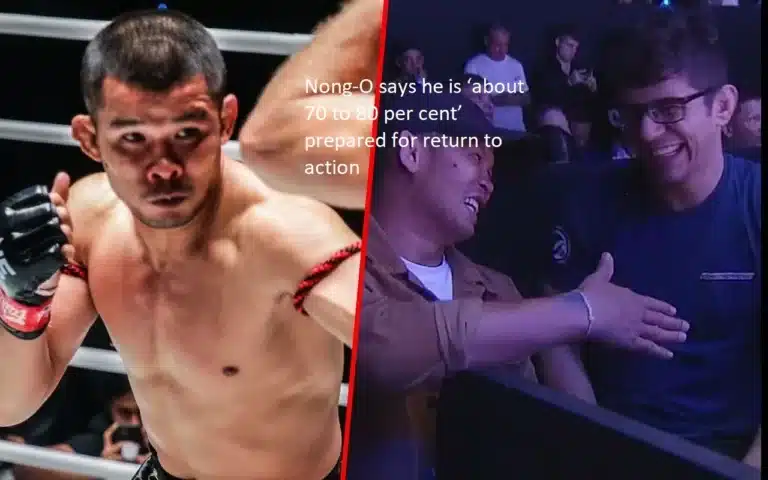 According to Nong-O, he is ‘around 70 to 80 per cent’ set to return to action.