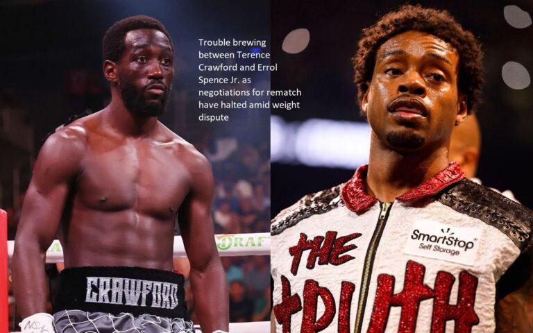 Terence Crawford and Errol Spence Jr. are headed for a fight, but negotiations for a rematch have been put on hold because of a disagreement over weight.