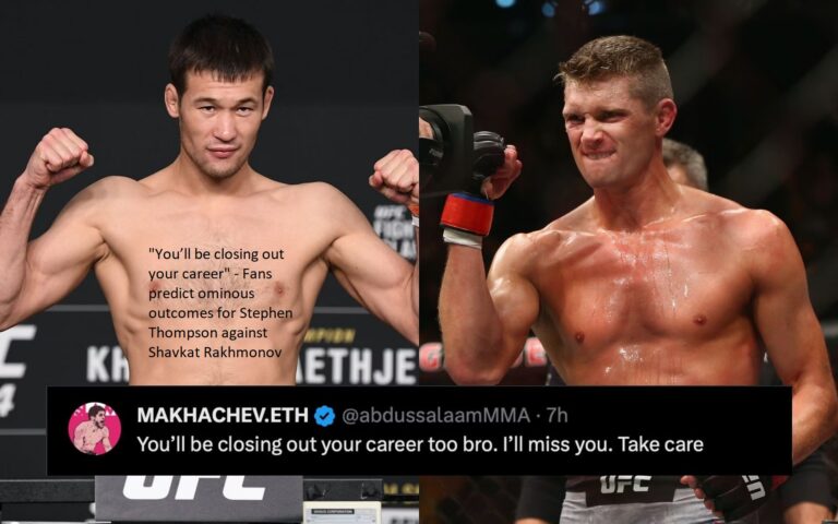 Fans forecast gloomy outcomes for Stephen Thompson’s match against Shavkat Rakhmonov, saying things like, “You’ll be closing out your career.”