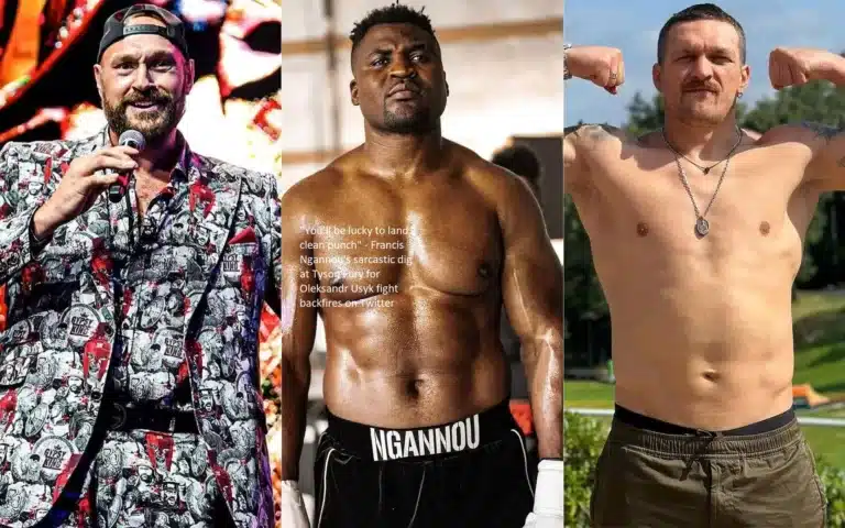 Francis Ngannou’s snarky jab at Tyson Fury for the Oleksandr Usyk bout, in which he said, “You’ll be lucky to land one clean punch,” has been shown to boomerang on Twitter.