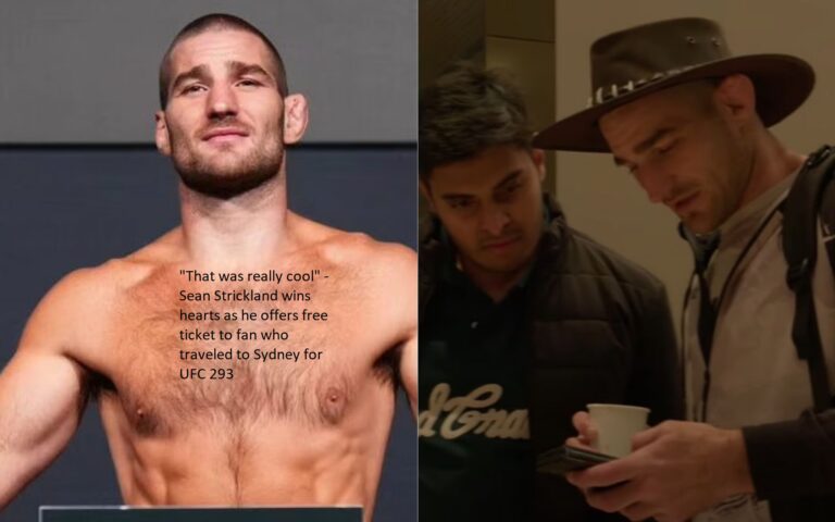 “That was really cool” – Sean Strickland wins hearts as he grants free ticket to fan who went to Sydney for UFC 293 and said it was “really cool.”