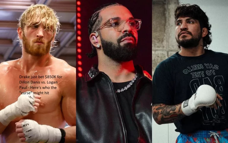 Drake has just placed a wager of $850k on Dillon Danis vs. Logan Paul; here is who the “curse” may strike.