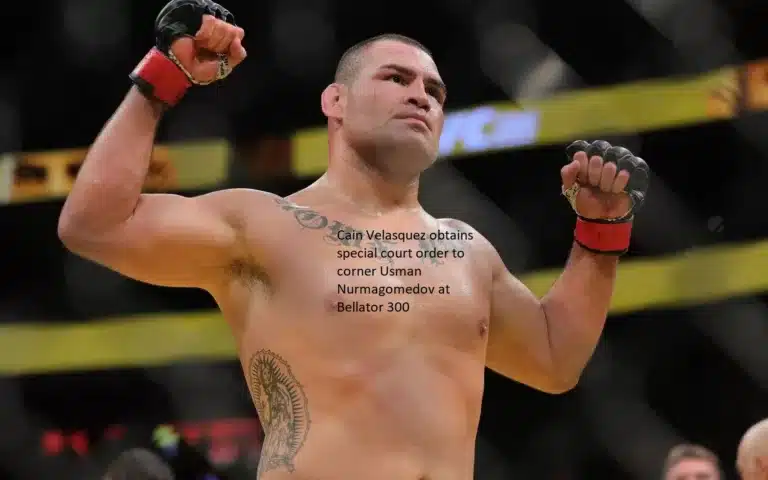 At the Bellator 300 event, Cain Velasquez successfully obtained a special court order to corner Usman Nurmagomedov.