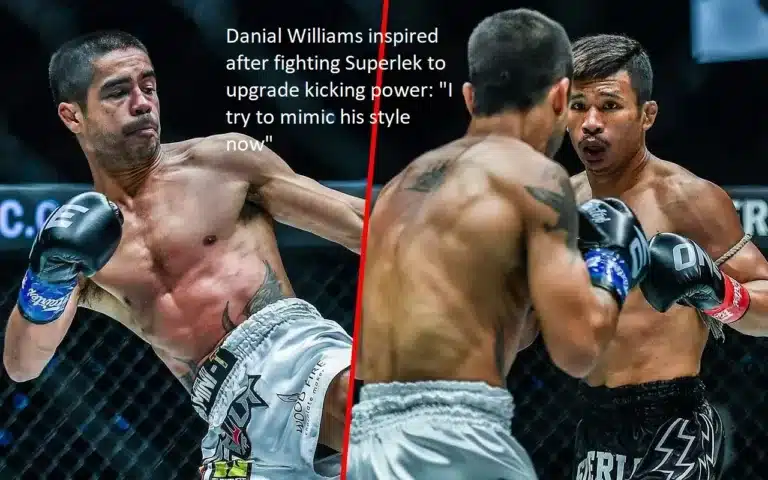 Following his battle with Superlek, Danial Williams was motivated to improve his kicking power: “I am attempting to model my approach after his now”