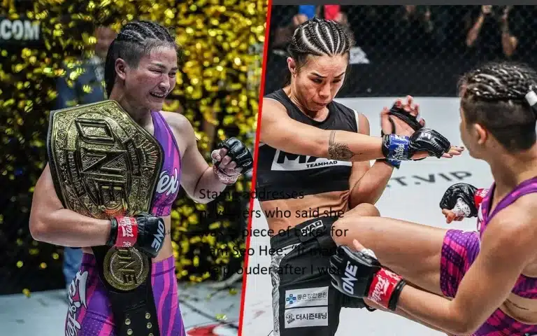 Stamp responds to critics who claimed that she would be “a walk in the park” for Ham Seo Hee by saying the following: “It made me prouder after I had won”