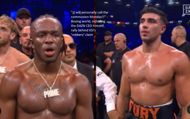 “JJ will personally call the commission Monday!!” – Support for KSI’s ‘robbery’ allegation comes from all corners of the boxing industry, including the CEO of DAZN himself.