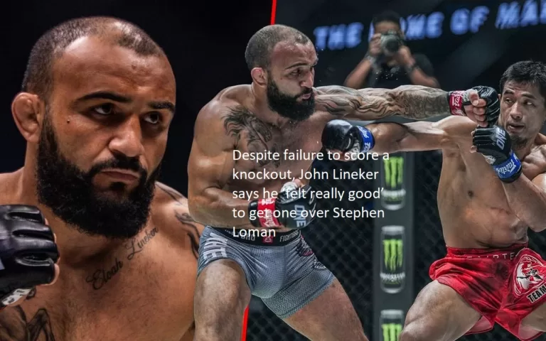 John Lineker claims it ‘felt extremely wonderful’ to get the better of Stephen Loman, despite the fact that he was unable to score a knockout.