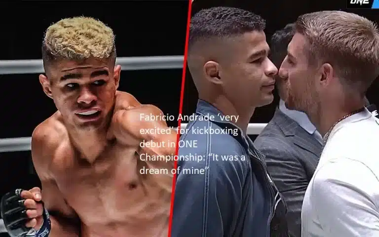 Fabricio Andrade is’very eager’ for his debut in kickboxing with ONE Championship: “It was like a dream come true for me.”