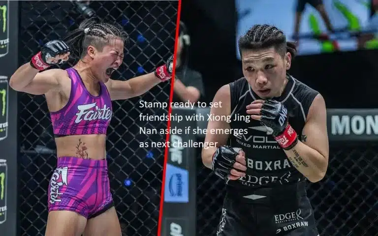 Stamp is prepared to forgo her friendship with Xiong Jing Nan in the event that she is revealed to be the next opponent.