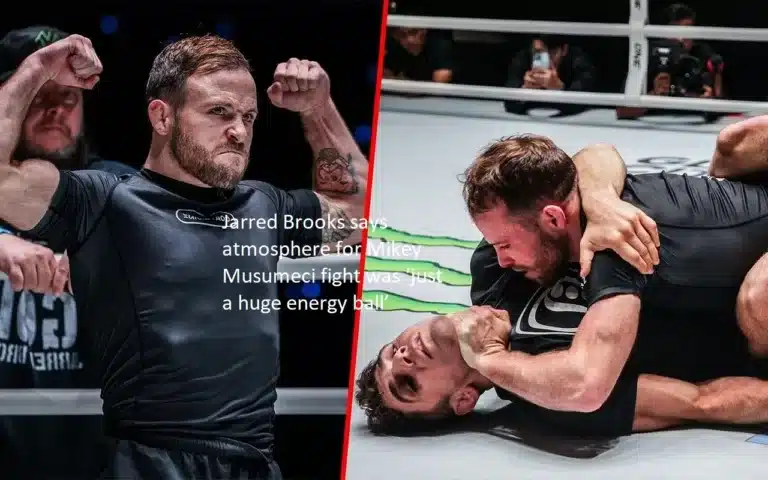 The atmosphere for the Mikey Musumeci bout was described by Jarred Brooks as being “just a huge energy ball.”