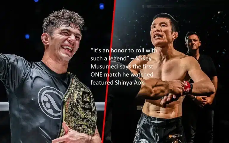 Shinya Aoki was competing in the first ONE Championship bout that Mikey Musumeci had watched, and he remembers thinking to himself, “It’s an honor to roll with such a legend.”