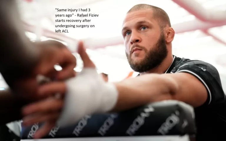 “Same injury I had three years ago,” Rafael Fiziev says as he begins his recuperation after having surgery on his left anterior cruciate ligament.