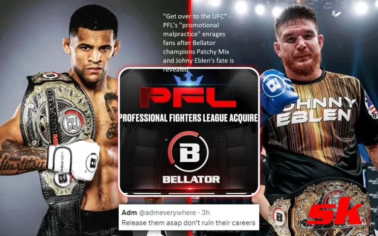 Fans are outraged by the “promotional malpractice” of the promotional football league (PFL) after the destiny of Bellator champions Patchy Mix and Johny Eblen is disclosed. “Get over to the UFC”