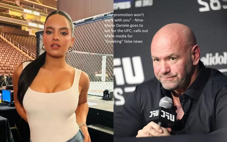 Nina-Marie Daniele defends the UFC by saying, “The promotion won’t work with you,” and she rips out the MMA media for publishing “breaking” false news.