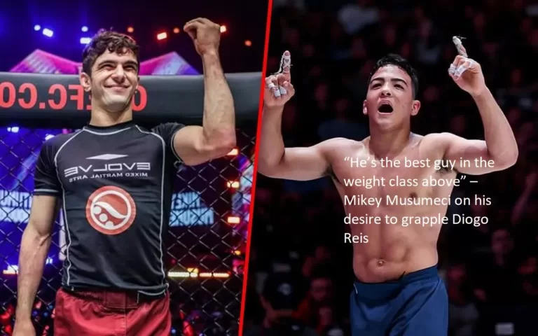 Mikey Musumeci described Diogo Reis as the “best guy in the weight class above” when asked about his ambition to grapple with him.