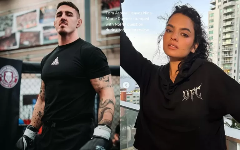 During the most recent interview, Tom Aspinall asked Nina-Marie Daniele a question that was NSFW, which left her speechless.