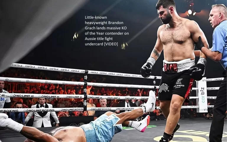 Brandon Grach, a relatively unknown heavyweight, scored a huge knockout knockout of the year contender on the undercard of an Australian title bout [VIDEO].