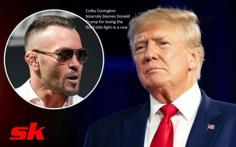 Unbelievably, Colby Covington asserts that Donald Trump is to blame for his defeat in the third consecutive title bout.
