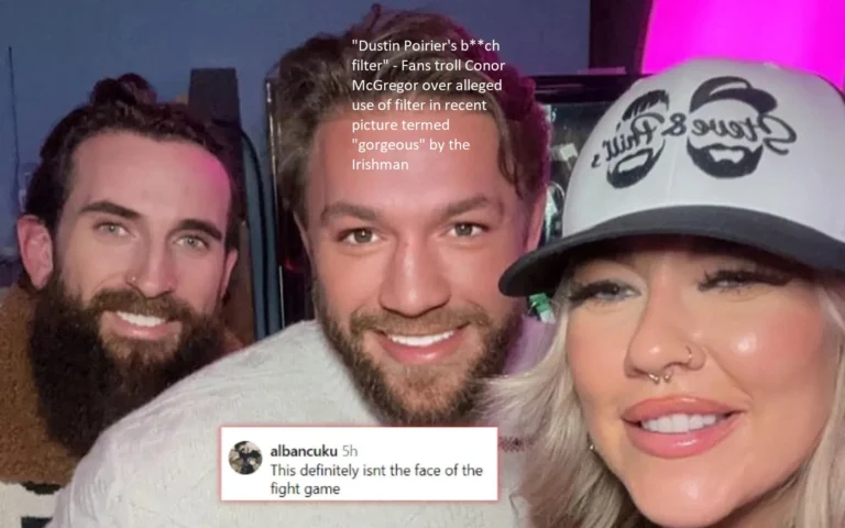 Fans are trolling Conor McGregor over the alleged usage of a filter in a recent picture that had been described as “gorgeous” by the Irishman. “Dustin Poirier’s b**ch filter”