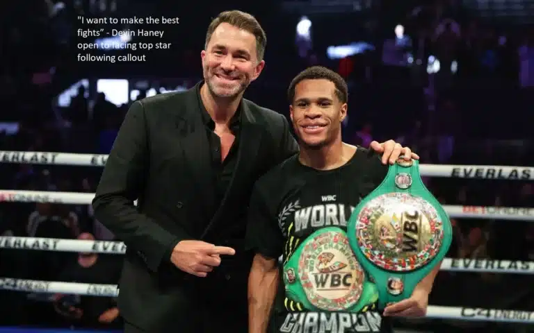 “I want to make the best fights,” Devin Haney said after receiving a callout. “I want to put myself in the best fights.”