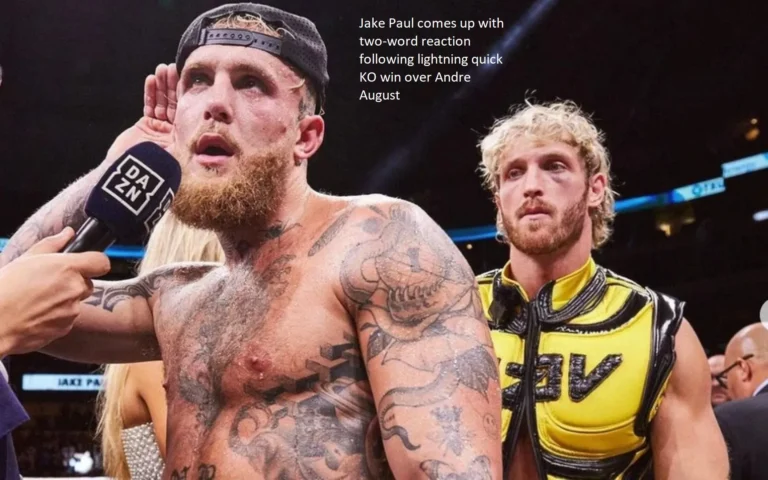 As a result of his lightning-fast knockout victory over Andre August, Jake Paul uses only two words to express his happiness.