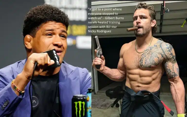 As Gilbert Burns recalls a heated training session with BJJ superstar Nicky Rodriguez, he says, “It got to the point where everyone stopped to watch us.”