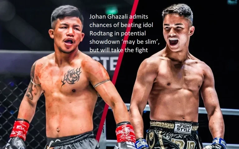 In the event of a prospective battle, Johan Ghazali acknowledges that the chances of him defeating idol Rodtang “may be slim,” but he is willing to take the fight.