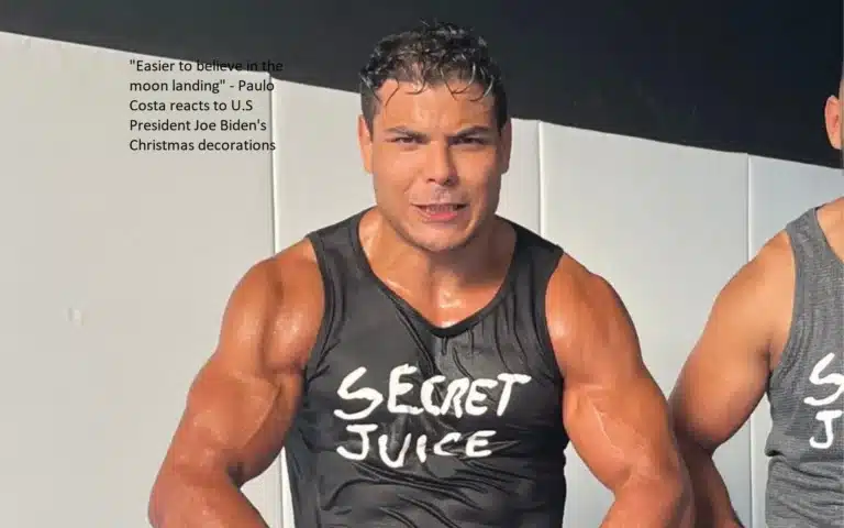 “Easier to believe in the moon landing” is Paulo Costa’s response to the Christmas decorations that Vice President Joe Biden of the United States used.