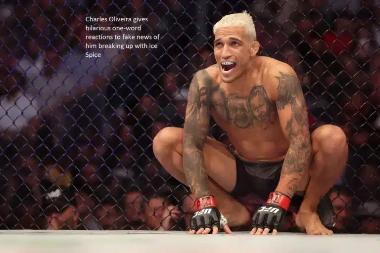 In response to the fabricated rumors that he had broken up with Ice Spice, Charles Oliveira has provided some amusing one-word responses.