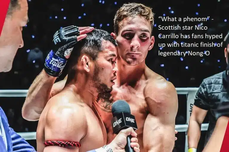 As a result of his tremendous finish of the renowned Nong-O, Scottish star Nico Carrillo has fans pumped up and saying, “What a phenom.”