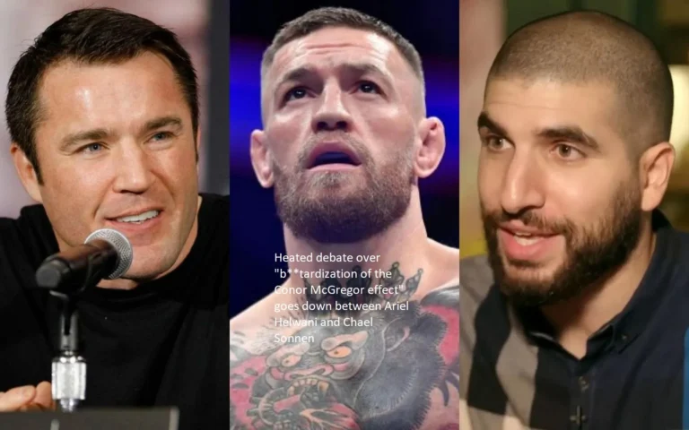 An intense discussion over the “b**tardization of the Conor McGregor effect” takes place between Chael Sonnen and Ariel Helwani.