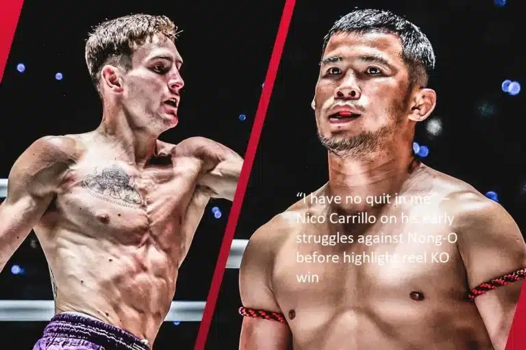 As Nico Carrillo reflected on his early troubles against Nong-O prior to his highlight reel knockout victory, he said, “I have no quit in me.”