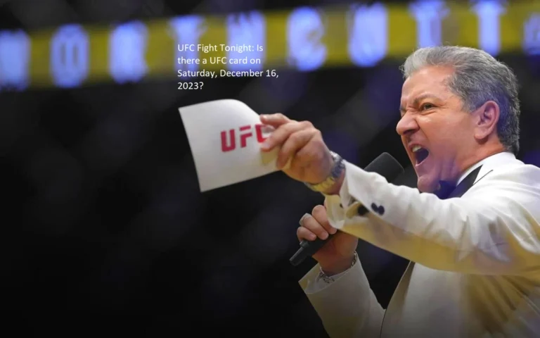 Is there a UFC card scheduled for the Saturday, December 16, 2023, as well as UFC Fight Tonight?