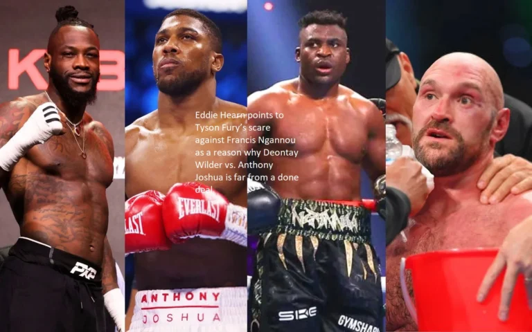 A fight between Deontay Wilder and Anthony Joshua is not yet a foregone conclusion, according to Eddie Hearn, who cites the fright that Tyson Fury caused against Francis Ngannou as one example.