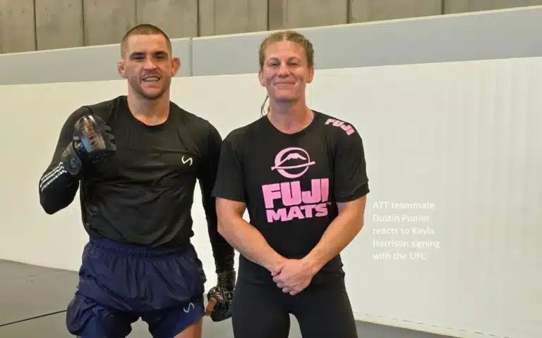 Dustin Poirier, a colleague of him at ATT, gives his reaction to Kayla Harrison’s signing with the UFC.