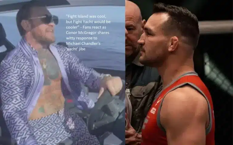 “Fight Island was cool, but Fight Yacht would be cooler” As Conor McGregor delivers his humorous retort to Michael Chandler’s ‘yacht’ taunt, fans react and express their reactions.
