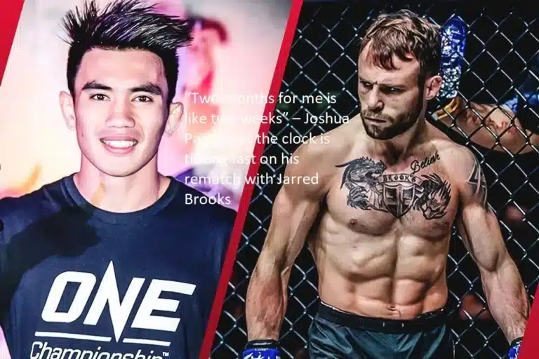 Joshua Pacio was quoted as saying, “Two months for me is like two weeks,” indicating that the time is running out for his rematch with Jarred Brooks already.