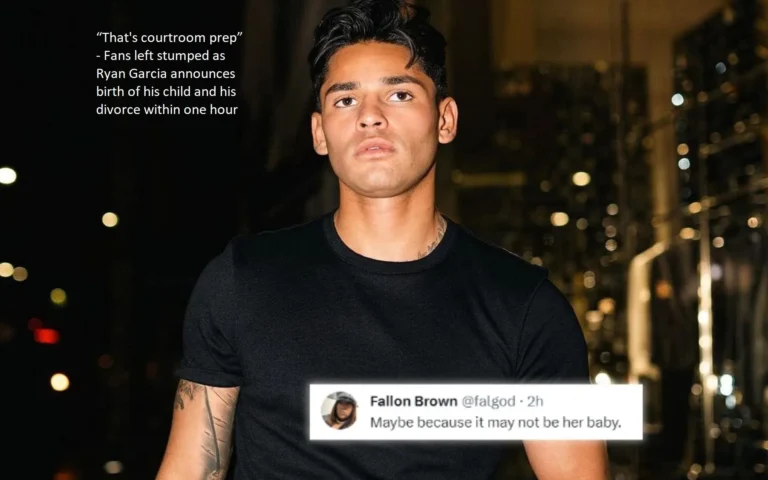 As Ryan Garcia announced the birth of his child and his divorce within the span of one hour, fans were left bewildered and uttered the phrase “that’s courtroom prep.”
