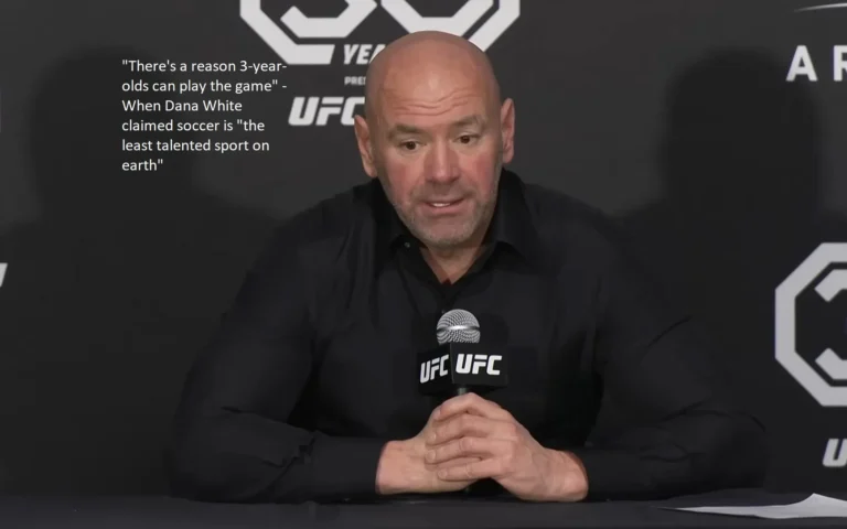 When Dana White asserted that soccer is “the least talented sport on earth,” she stated, “There’s a reason why children as young as three years old can play the game.”