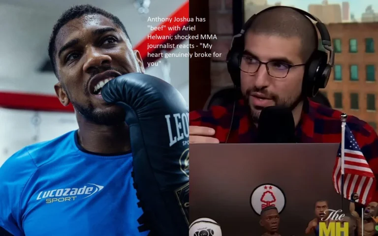 An MMA writer is astonished to learn that Anthony Joshua has a “beef” with Ariel Helwani, and he responds by saying, “My heart genuinely broke for you.”