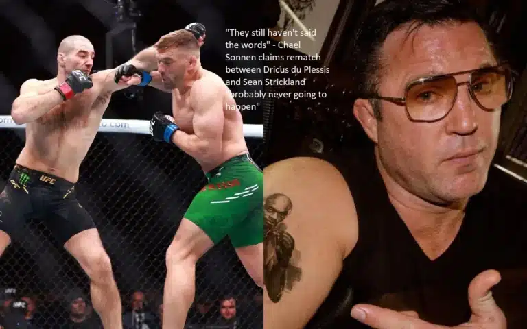 Chael Sonnen made the statement that a rematch between Dricus du Plessis and Sean Strickland is “probably never going to happen.” Sonnen stated that the two fighters had not yet spoken their minds.