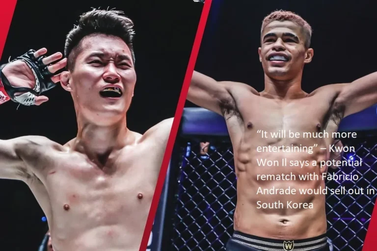 A prospective rematch between Fabricio Andrade and Kwon Won Il would be extremely popular in South Korea, according to Kwon Won Il, who stated that it would be lot more entertaining.