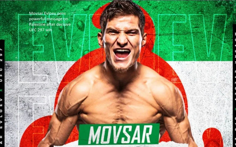 Following his dramatic victory at UFC 297, Movsar Evloev has written a passionate message for Palestine.
