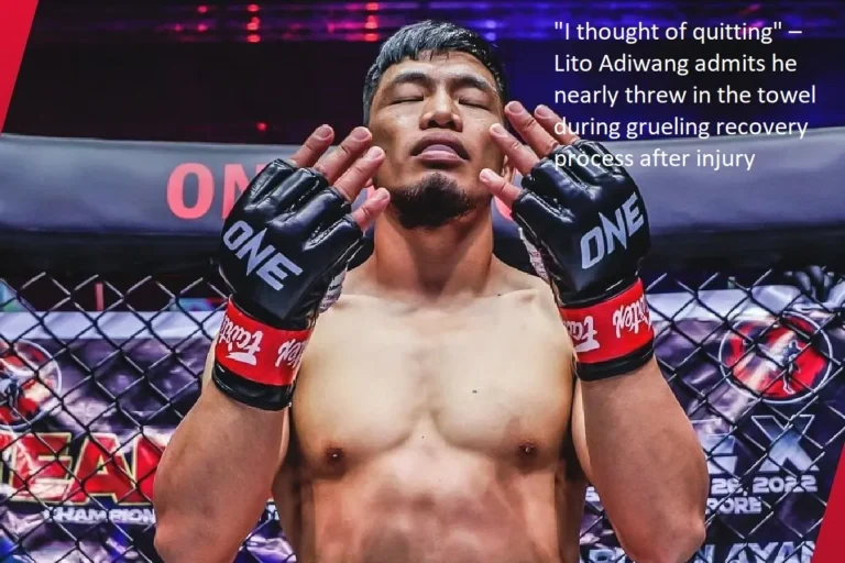 When Lito Adiwang was going through the arduous process of recovering from his injury, he admitted that he was on the verge of giving up.