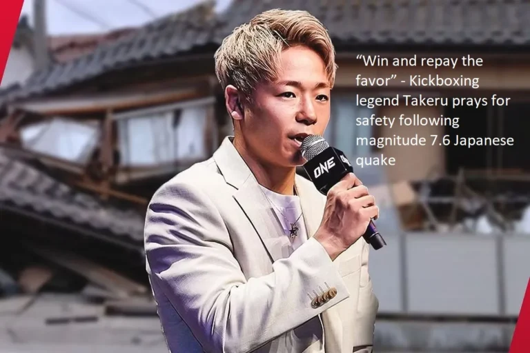 “Win and repay the favor” is the rallying cry of Takeru, a legendary kickboxer, in the aftermath of the magnitude 7.6 earthquake that struck Japan.