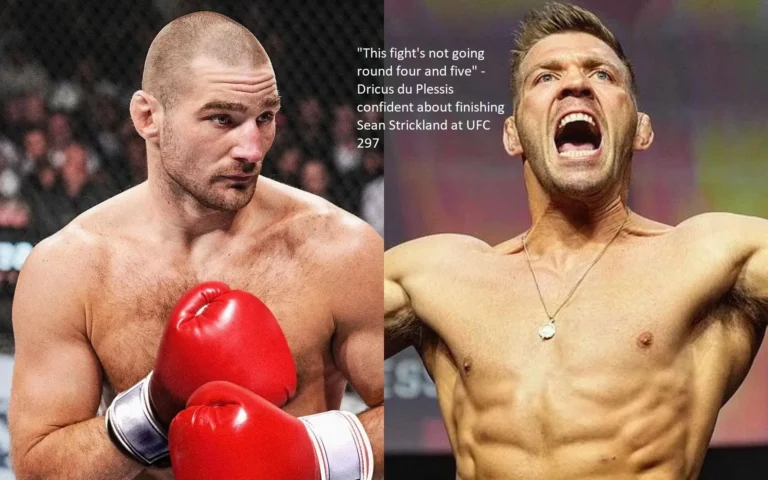 At UFC 297, Dricus du Plessis expressed his confidence that he would be able to finish Sean Strickland. “This fight is not going to go round four and five,” he said.