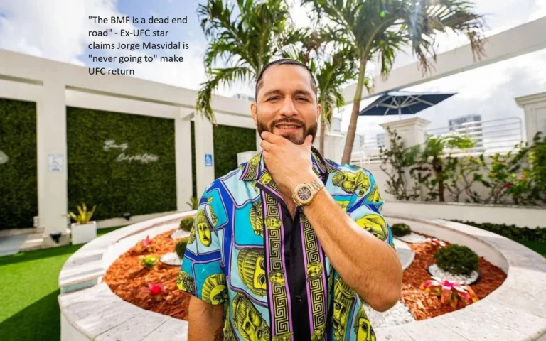 According to Jorge Masvidal, an ex-UFC star, “The BMF is a dead end road” and he is “never going to” make a comeback to the competition.